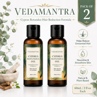 Vedamantra Rotundus After-Wax Oil — Slows Regrowth, Soothes & Moisturizes (Pack of 2)