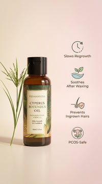 Vedamantra Rotundus After-Wax Oil — Slows Regrowth, Soothes & Moisturizes (Pack of 2)